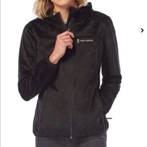 Free Country Super Soft Black Fleece Jacket, Med.